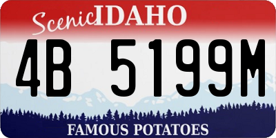 ID license plate 4B5199M