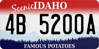 ID license plate 4B5200A