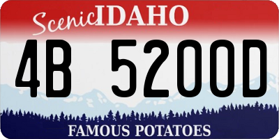 ID license plate 4B5200D