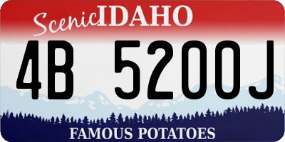 ID license plate 4B5200J