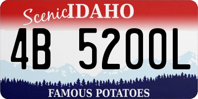ID license plate 4B5200L