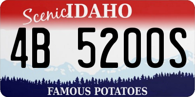 ID license plate 4B5200S