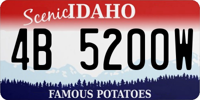 ID license plate 4B5200W