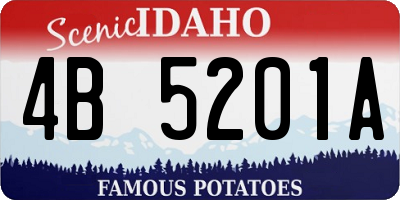 ID license plate 4B5201A