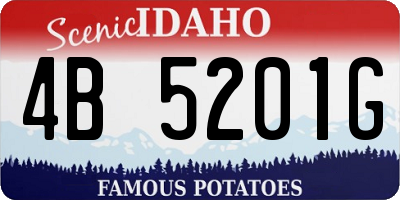 ID license plate 4B5201G