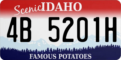 ID license plate 4B5201H