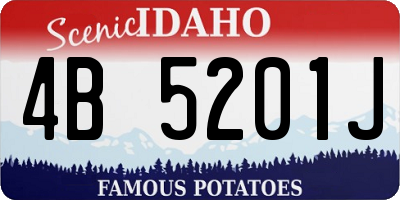ID license plate 4B5201J