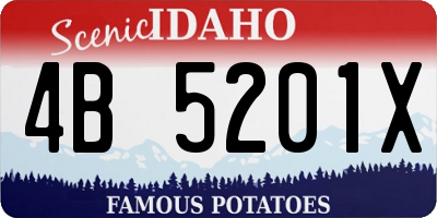 ID license plate 4B5201X