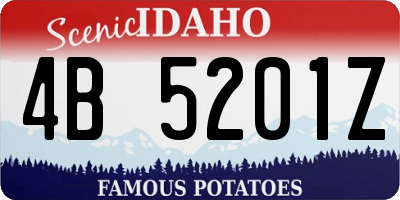 ID license plate 4B5201Z
