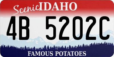 ID license plate 4B5202C