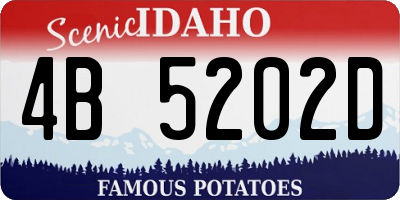 ID license plate 4B5202D