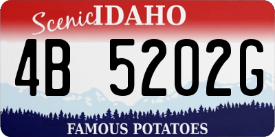 ID license plate 4B5202G