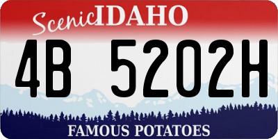 ID license plate 4B5202H