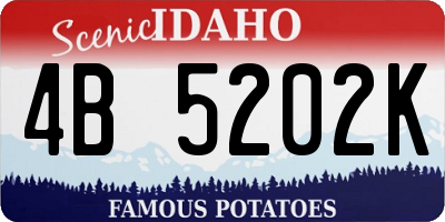 ID license plate 4B5202K
