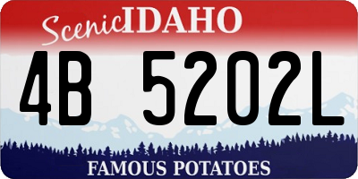 ID license plate 4B5202L