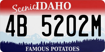 ID license plate 4B5202M