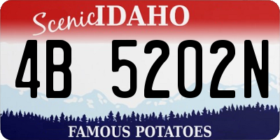 ID license plate 4B5202N