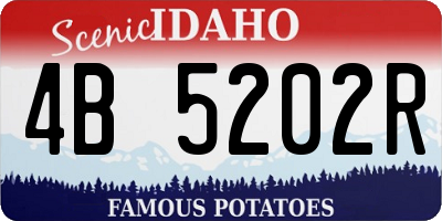 ID license plate 4B5202R
