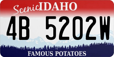 ID license plate 4B5202W