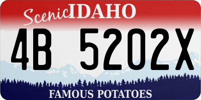 ID license plate 4B5202X