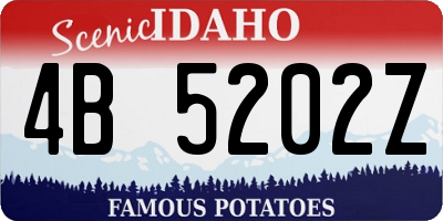 ID license plate 4B5202Z