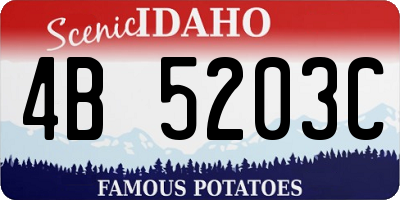 ID license plate 4B5203C