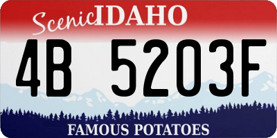 ID license plate 4B5203F