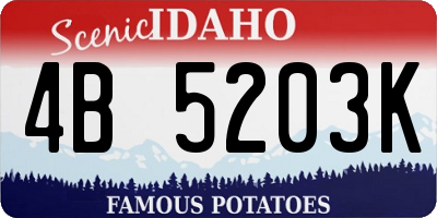 ID license plate 4B5203K