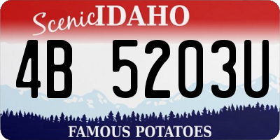 ID license plate 4B5203U
