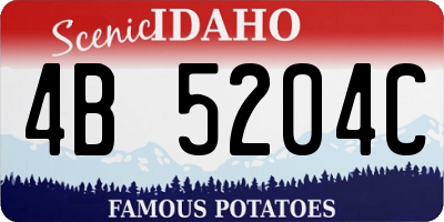 ID license plate 4B5204C