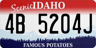 ID license plate 4B5204J