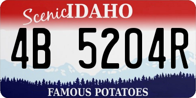 ID license plate 4B5204R