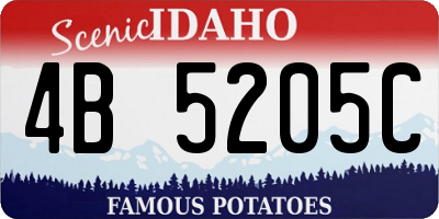 ID license plate 4B5205C