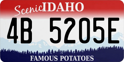ID license plate 4B5205E