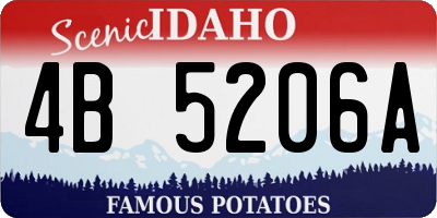 ID license plate 4B5206A