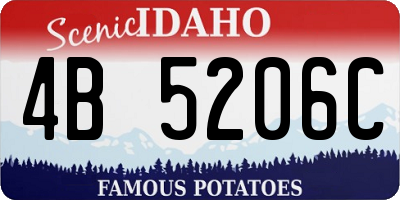 ID license plate 4B5206C