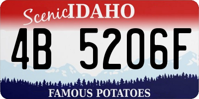 ID license plate 4B5206F