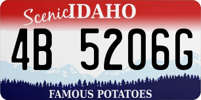 ID license plate 4B5206G