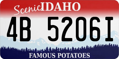 ID license plate 4B5206I