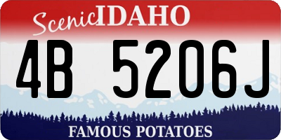 ID license plate 4B5206J