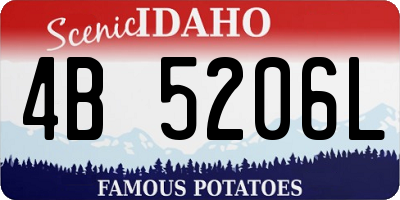 ID license plate 4B5206L