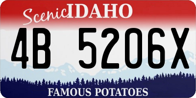 ID license plate 4B5206X