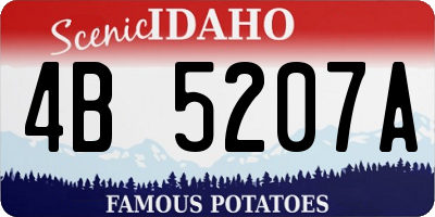 ID license plate 4B5207A