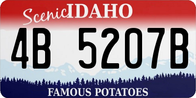ID license plate 4B5207B