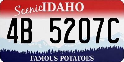 ID license plate 4B5207C