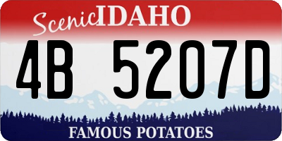 ID license plate 4B5207D