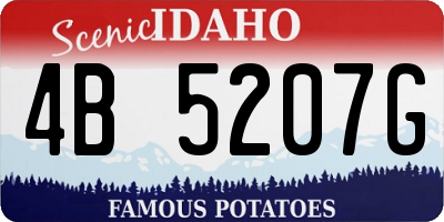 ID license plate 4B5207G