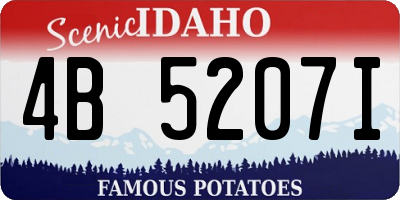 ID license plate 4B5207I
