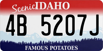 ID license plate 4B5207J