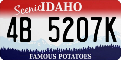 ID license plate 4B5207K